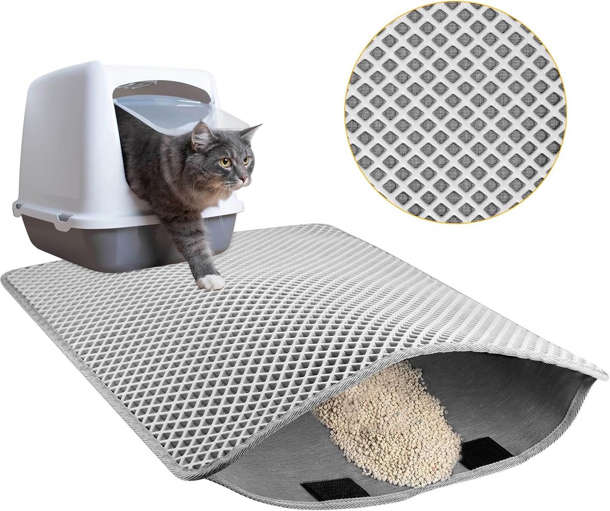 Kattenbakmat - honingraatdesign - 1 stuk - 46 x 60 cm