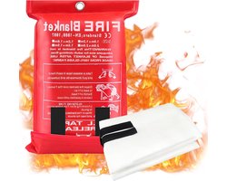 Allecto Plus - Brandblusdeken 120 x 120 cm voor brandbeveiliging in keuken, auto en camping