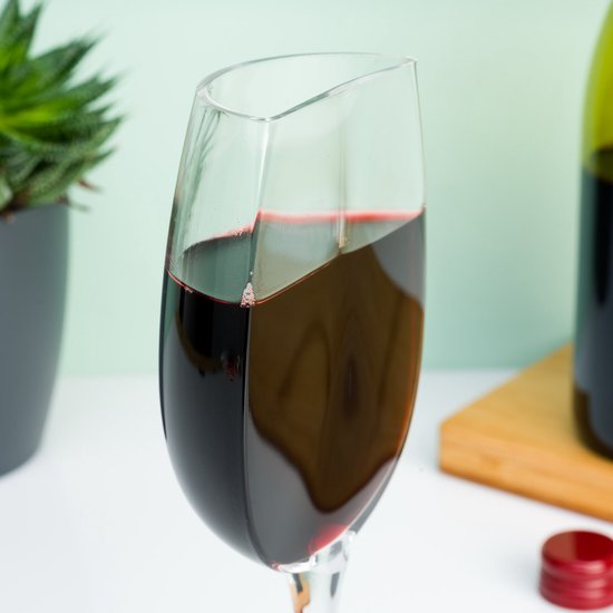 Half wijnglas - Grappig wijnglas - 21 x 8 cm - Verjaardag vrouw wijn humor van Merkloos — afbeelding 4