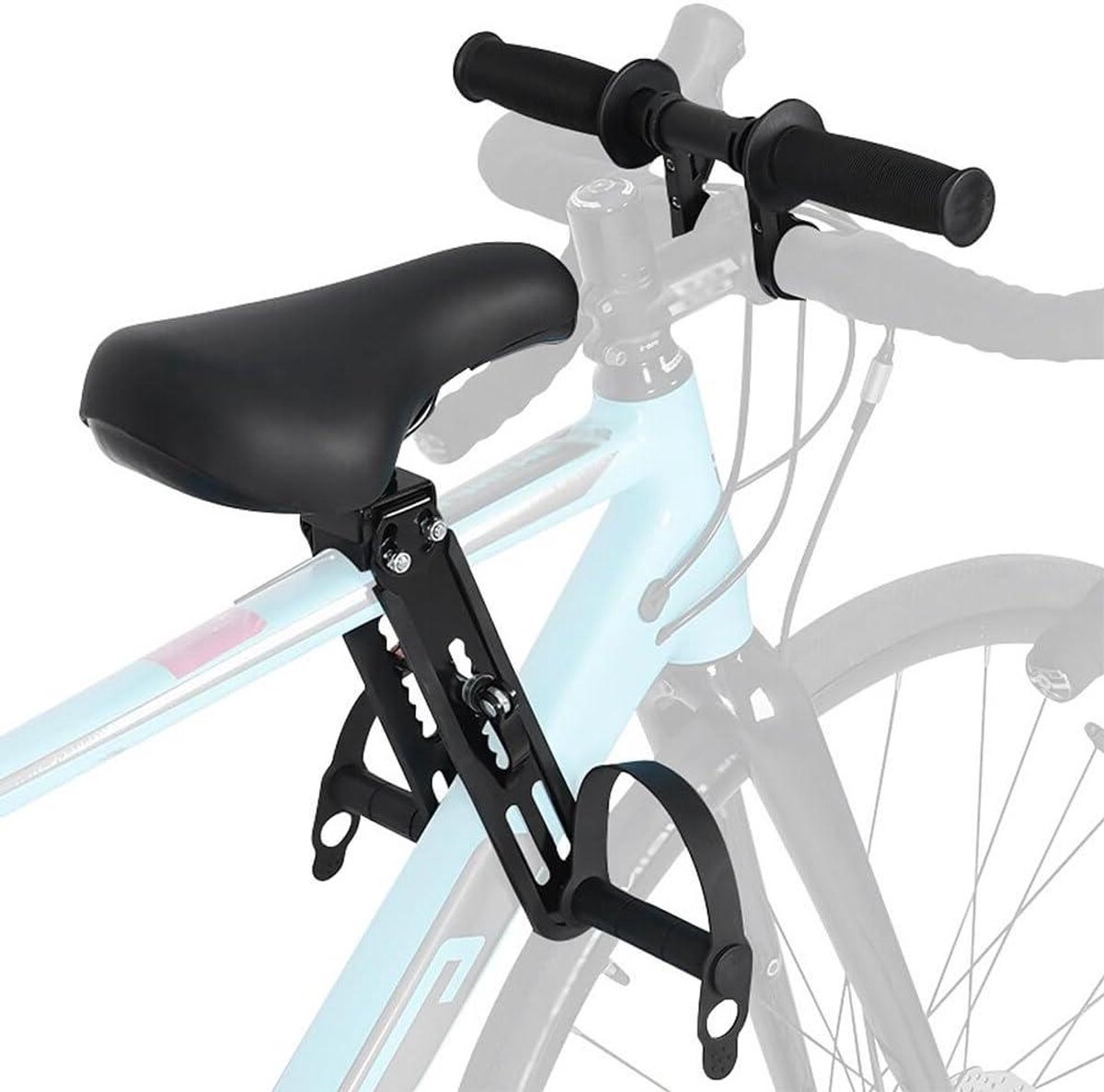 Inovra Plus - Kinderzitje Fiets voorop Met Voetensteun Universeel Fietszitje voor Kinderen van 2 tot 5 Jaar - max. 22 kg