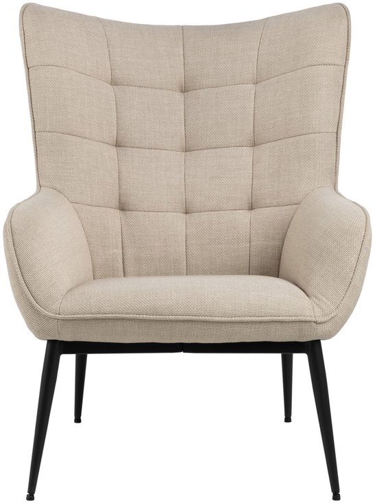 Fauteuil Tissu Beige - 77x89,5x99cm - Vera - Giga Living