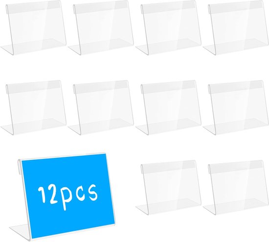 Transparante A5 Tafelstandaard - Set van 6 Stuks voor Menu's en
