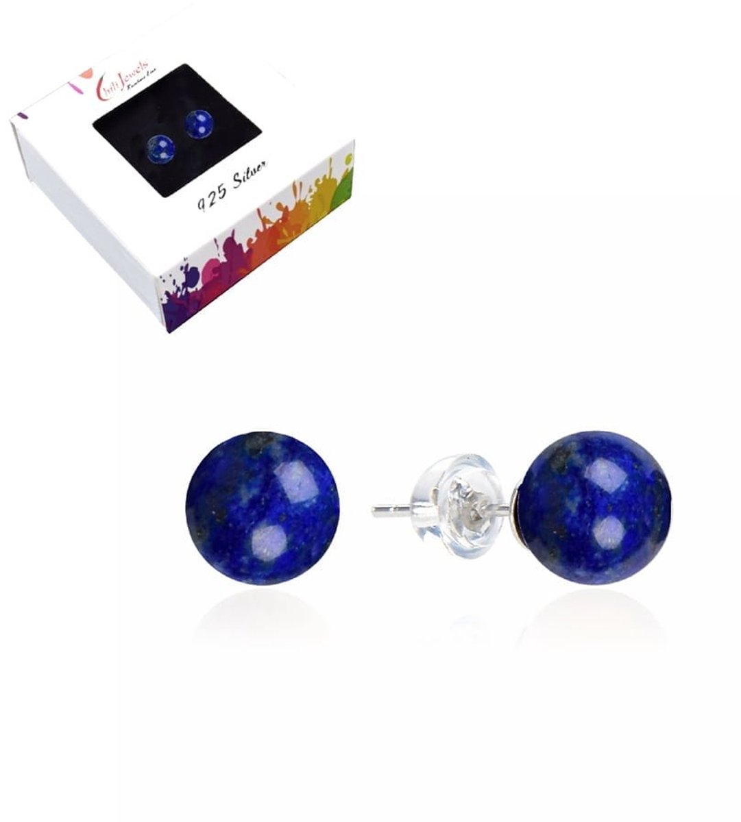 Oorbellen Lapis Lazuli 6 mm