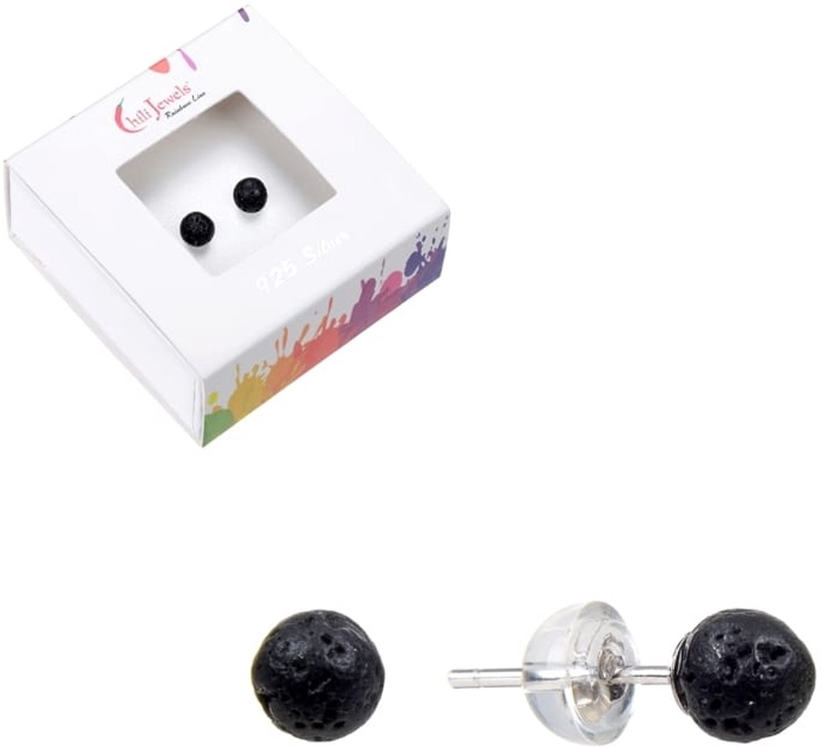 Oorbellen Lava 4 mm