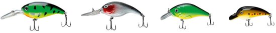 Crivit Lokaas set 4-pack - Crankbaits - met ratelballetjes van Crivit — afbeelding 2