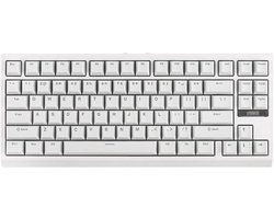 EPOMAKER G84 - Wit - Mechanisch Draadloos Toetsenbord - RGB - 80% - Qwerty - Gaming Keyboard - Transparent Switch