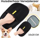 Gant anti-poils pour animaux – Élimine les poils de Chiens et de chat des Meubles, de la voiture et des Vêtements – Réutilisable et efficace – Zwart