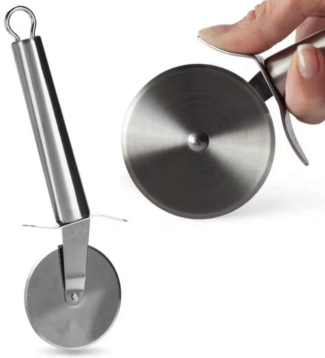 RVS pizzasnijder - Pizzames - Pizza rolmes - RVS - Pizza-snijder - 20CM - Ergonomisch - CHPN