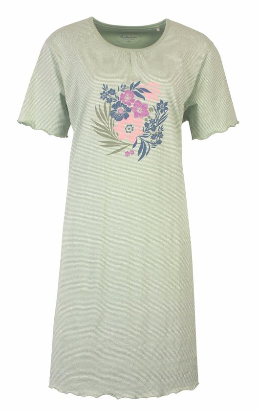 Tenderness de Nuit Femme Tendresse - Robe de Nuit - Manches Courtes - Vert Clair. - Taille M