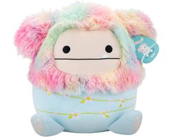 foto van Squishmallows - Medium Plush 30cm Zozo - Rainbow And Blue Bigfoot Wrapped W/Flower Stems