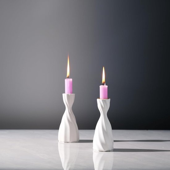 WinQ - Kleurige Glaskandelaren In Een Groen/ Zwart Combinatie Kaarsenhouder Glas Set Bestaande Uit 3 Stuks Decoratie Woonkamer Geschikt Voor Dinerkaarsen En Stompkaarsen