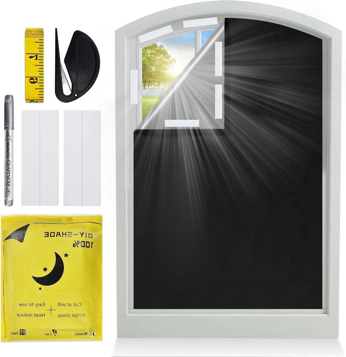 JGS Premium - Verduisteringsgordijnen 200x145 cm - Verduisterende Stof - Thuis Babykamer Slaapzaal Kantoor - Reizen Any