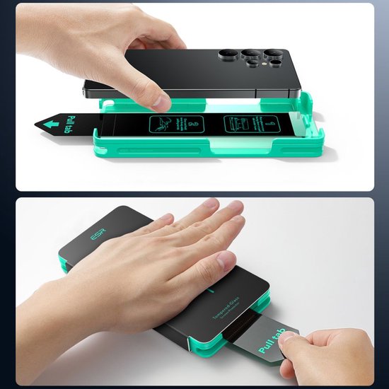 Protection d'écran ESR pour Samsung Galaxy S25 Ultra - Tempered Glass avec cadre de montage - Résistant aux rayures - Installation facile - (Lot de 2)