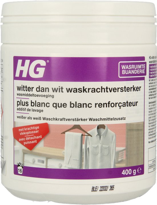 HG witter dan wit waskrachtversterker wasmiddeltoevoeging 400gr