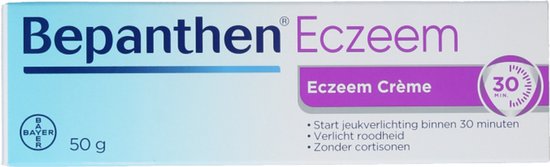 ​Bepanthen Eczeem Crème 50 gram | Verlicht Jeuk en Roodheid bij Mild tot Matig Eczeem | Ondersteunt Huidherstel met Dexpanthenol | Vrij van Cortisonen en Parfum​
