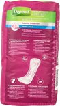 Depend COMFORT-PROTECT Extra Pads verband voor urineverlies, in roze verpakking met een afbeelding van een inlegkruisje.