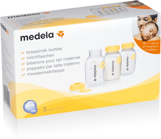 Medela Moedermelk Bewaarflesjes – BPA‑vrij – 150 ml – Set van 3x 150 ml