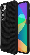 imoshion Hoesje - Geschikt voor Samsung Galaxy S23 Plus - Rugged Hybrid Carbon Case geschikt voor MagSafe - Zwart