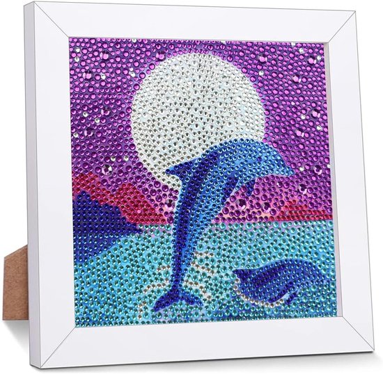 DPHERO Doe-het-zelf diamantschilderij met zon en maan, afbeeldingen