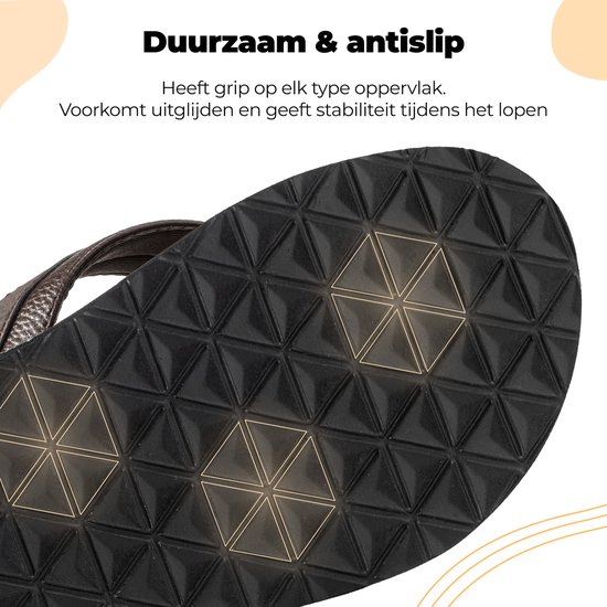 Slippers homme - Sandales pour femmes - Marron - Pointure 46 - Comfeet