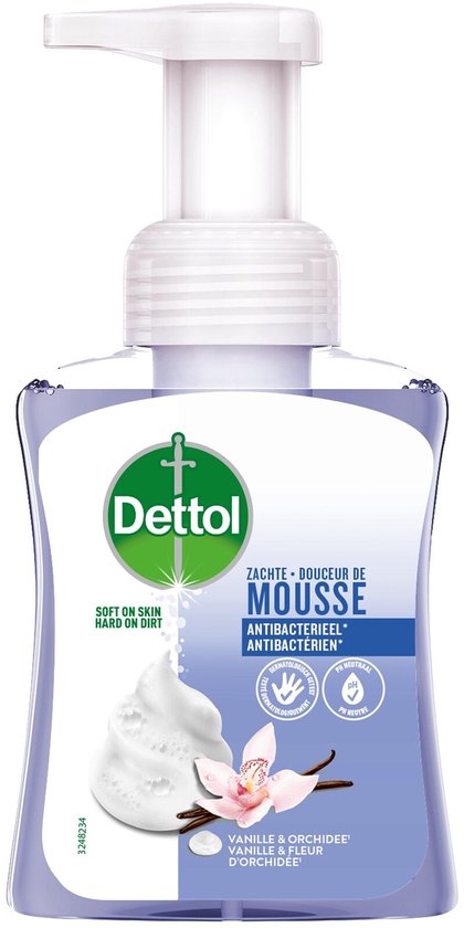 Savon pour les mains Dettol Touch of Foam Vanille et Orchidée 250 ml