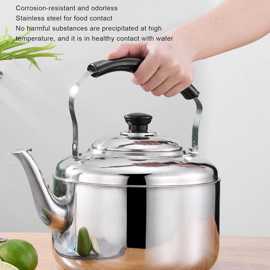 5.5L Tea Kettle, Large Capacity Stainless Steel Comfortable Grip Whistling Tea Kettle for Gas Stove Induction Cooker — afbeelding 4