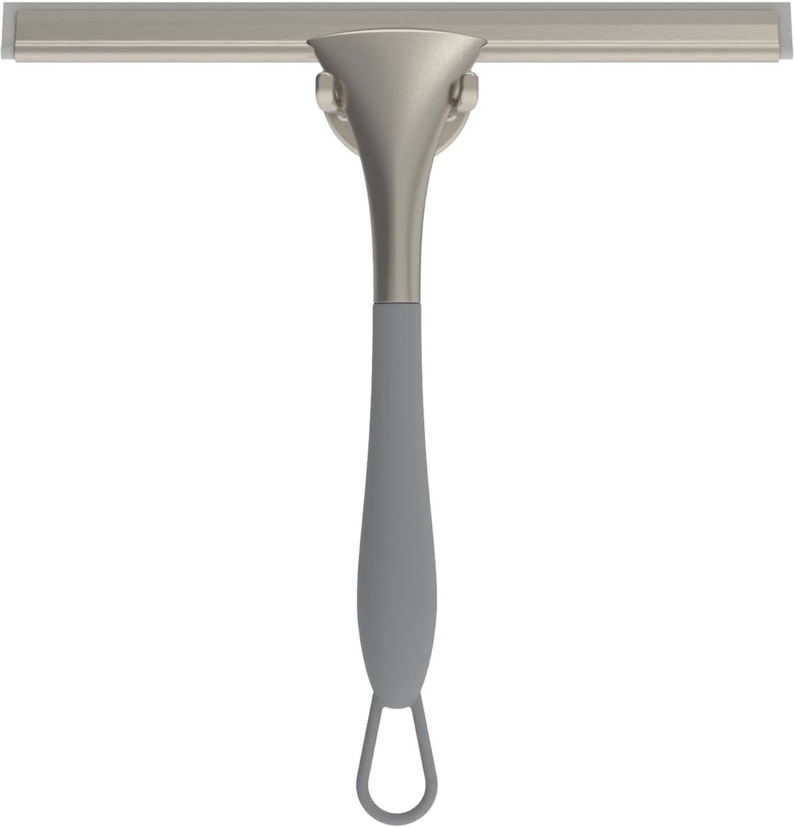 zachte douchewisser, 10-inch rubberen wisser, grijs/nikkel