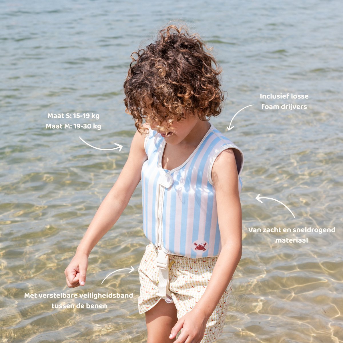 Babiem Louis Zwemvest - voor Kind - 19 tot 30kg - Drijfvest - 2 tot 6 jaar - Blauw — afbeelding 2