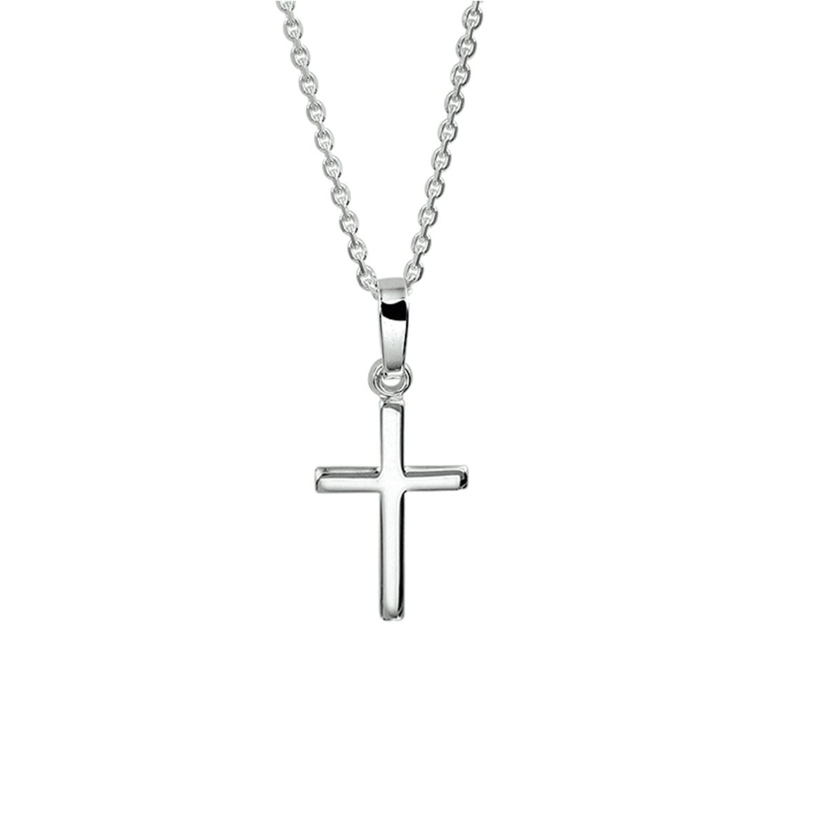 Glams ketting kruis 1,1 mm 41 + 4 cm - Zilver