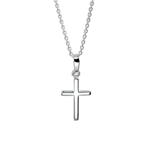 GLAMS - Collier Croix 1,1 mm 41 + 4 cm - Argent