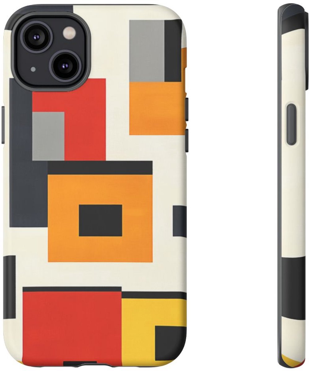 Geometrisch Abstracte Kleurenblokken – Telefoonhoesje Geschikt voor iPhone 14 Plus