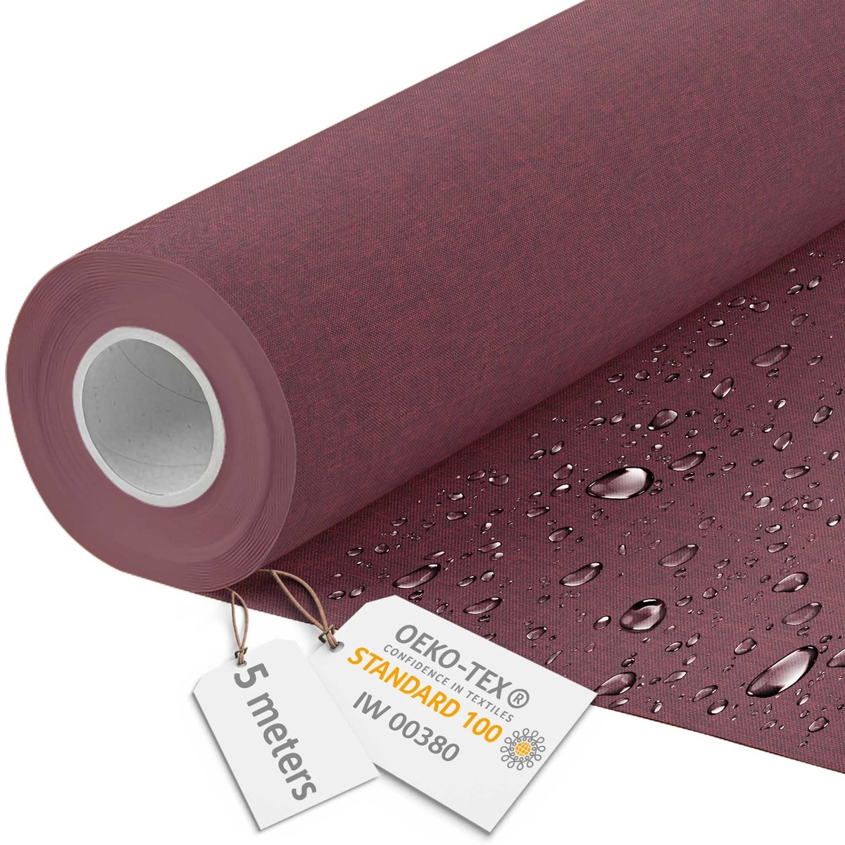 DreamRoots Canvas Waterdicht - Meubelstof per meter, Imitatie Plat 160 cm Breed - Waterafstotende stof 220 g/m2 600D - Zonneschermstof Waterdicht per meter, Fiery Aurora 5M