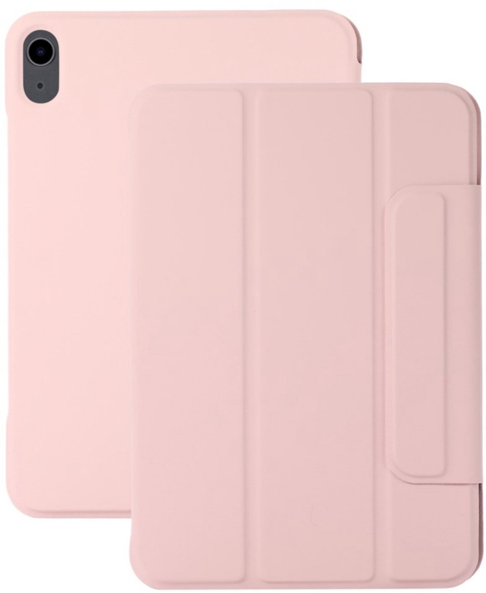 Lunso Geschikt voor iPad Air 11 inch (2024/2025) - Tri-Fold Bookcase hoes - Lichtroze