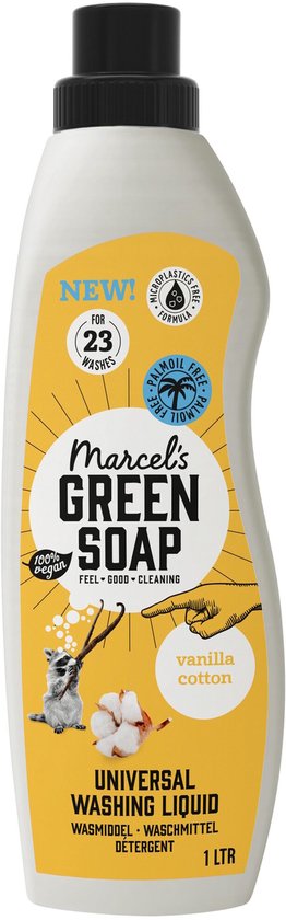 Marcel's Green Soap Wasmiddel Katoen & Vanille 23 Wasbeurten - 1 liter