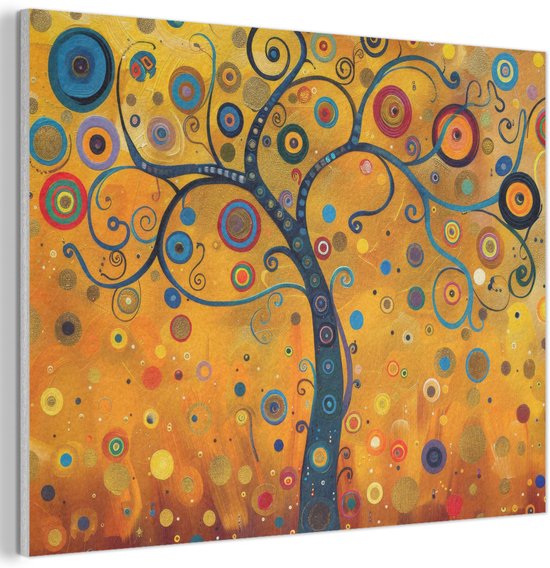 Panneau mural acoustique 100x70 cm - Peinture en Feutre Abstrait - Arbre - Arbre de vie - Moderne - Panneaux acoustiques - Décoration murale insonorisante - Isolation phonique salon - Décoration murale panneaux sonores