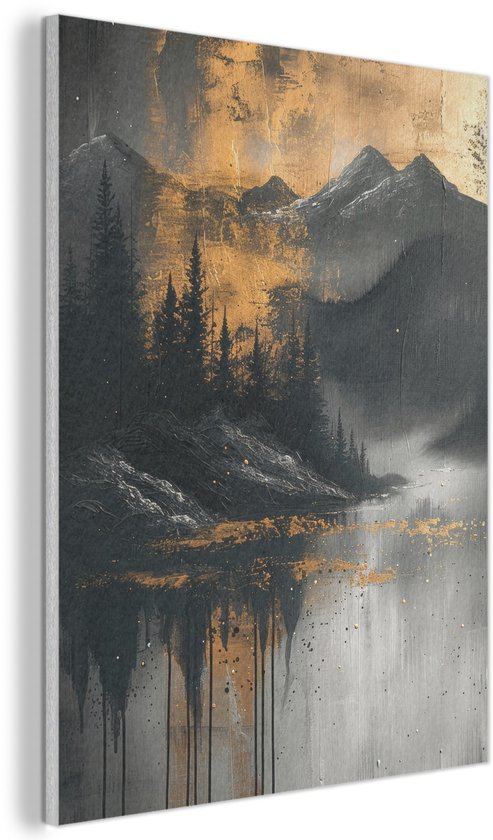 Panneau mural acoustique 70x100 cm - Peinture en Feutre Nature - Abstrait - Paysage - Moderne - Panneaux acoustiques - Décoration murale insonorisante - Isolation phonique salon - Décoration murale panneaux sonores