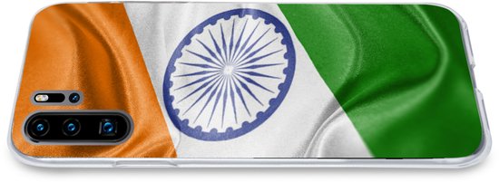 Coque Huawei P30 Pro - Gros plan du drapeau de l'Inde - Coque de téléphone en Siliconen