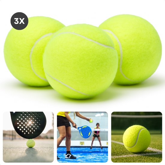 Cheqo® Padelballen Set - Padel Ballen - Gele Ballen - Tennisbal - Tennisballen - Voor Padel en Tennis - Standaardformaat - Inclusief Koker Cheqo® Padelballen Set - Padel Ballen - Gele Ballen - Tennisbal - Tennisballen - Voor Padel en Tennis - Standaardformaat - Inclusief Koker