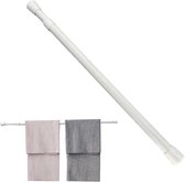 Tringle à rideau de douche extensible et réglable - 1 pièce - Zwart - 30-50 cm
