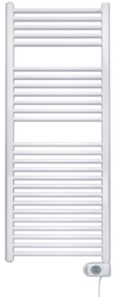 Zehnder Aura E elektrische handdoekradiator 122.6x50cm 750watt 230 volt | 50 Hz Staal Wit glans