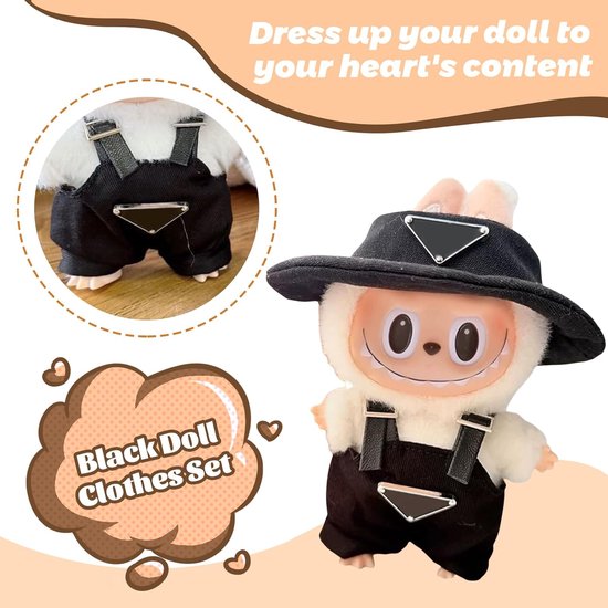 Vêtements sexy pour poupées Labubu Idol, vêtements de courses en peluche, accessoires Kawaii, sweat à capuche Kpop coréen Exo, tenue sans beurre, 17cm 26 Vêtements sexy pour poupées Labubu Idol, vêtements de courses en peluche, accessoires Kawaii, sweat à capuche Kpop coréen Exo, tenue sans beurre, 17cm 26