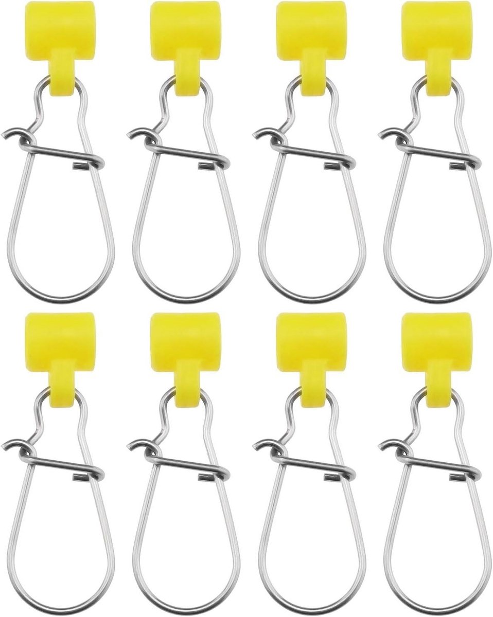 Allecto Plus - 50 stuks Vislijn Sinker Slide met Duo Lock - Vissen Clips en Hooked Snap - Connector voor Visgerei