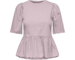 Only Veronika Life SS Mix Peplum Shirt Dames - Maat XL