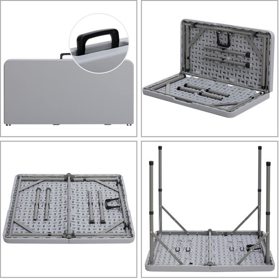 Ibenzoa® Klaptafel voor binnen en buiten, draagbare eettafel, ideaal voor camping en feesten — afbeelding 4
