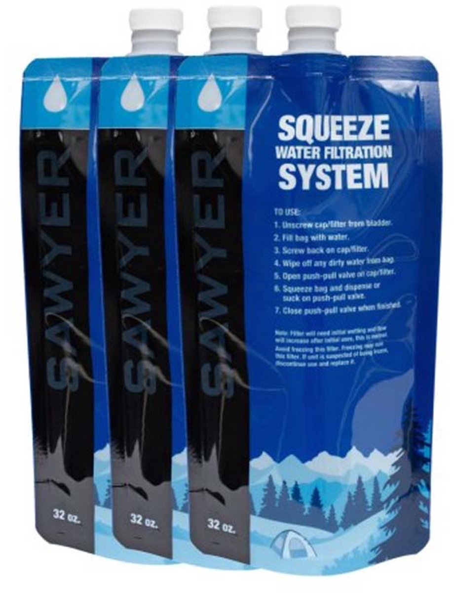 Sawyer Waterfles 1L Squeezable Pouch SP113 (3St.)