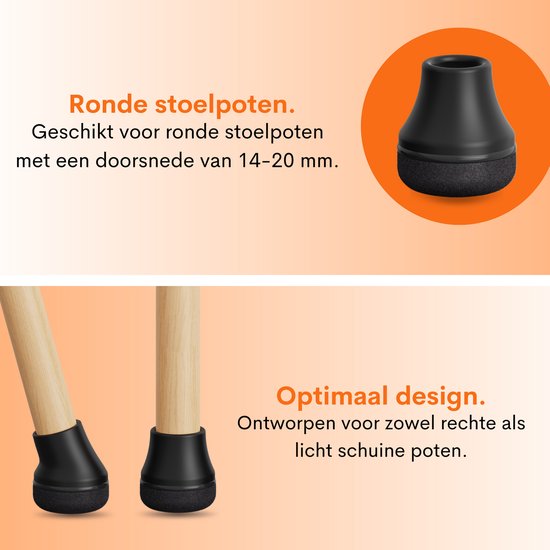 RFWR® 36 Stuks U-vormige Stoelpootbeschermers - Antislip Klemmen voor
