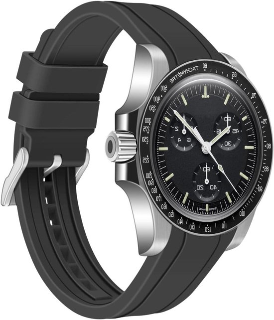 ANNEFIT Siliconen horlogebandjes 18 mm 20 mm 22 mm voor mannen vrouwen, snelsluiting zacht rubber vervangende band, Blauw/zwarte gesp, 18mm, Klassiek ANNEFIT Siliconen horlogebandjes 18 mm 20 mm 22 mm voor mannen vrouwen, snelsluiting zacht rubber vervangende band, Blauw/zwarte gesp, 18mm, Klassiek