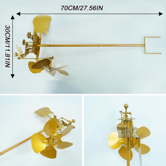 Moulin à Vent En Métal Fabriqué à La Main - Sculpture En