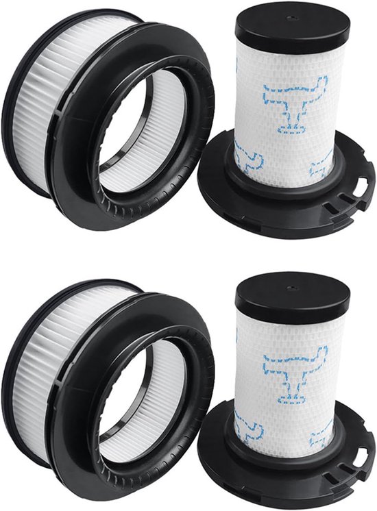 Filter - 4-pack - geschikt voor Rowenta X-Force Flex 11.60 12.60 14.60 15.60 Animal RH9878 RH9898 RH9958 RH99F1 stofzuiger, 2 pre-motorfilters + 2 post-motorfilters, vervanging ZR009007 ZR009008