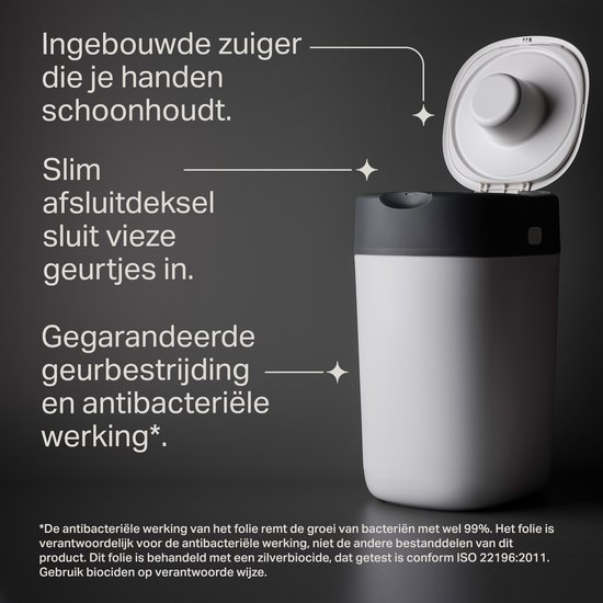 Tommee Tippee Twist & Click luieremmer starterset - 6 navullingen - wit